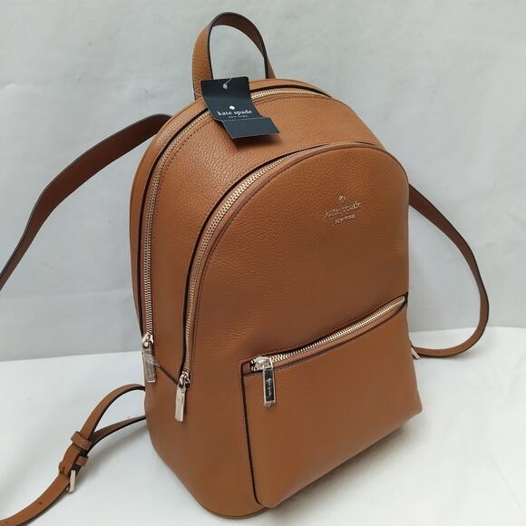 Kate Spade New York Lena Brown Leather Zipper Closure Top Handle Backpack - NWT main image 9